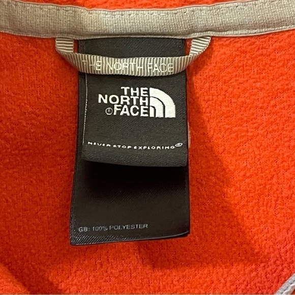 The North Face Orange Fleece Long Sleeve Quarter Zip Size Small - Picture 5 of 12